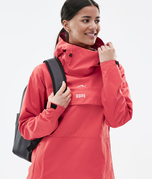 Rain Jacket Women Coral