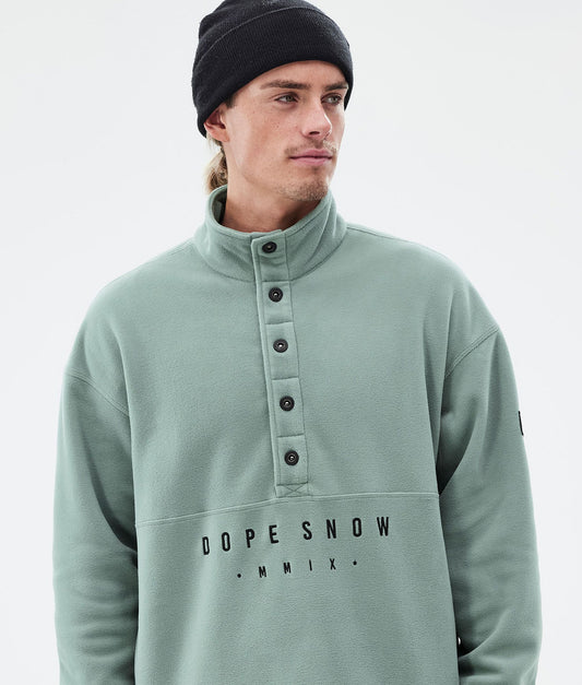 Fleece Sweater Men Faded Green