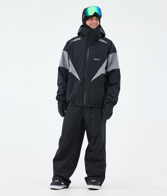 Snowboard Jacket Men Spike Black/Light Pearl