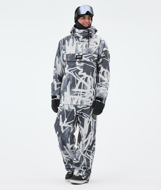 Snowboard Pants Men Scribble Black