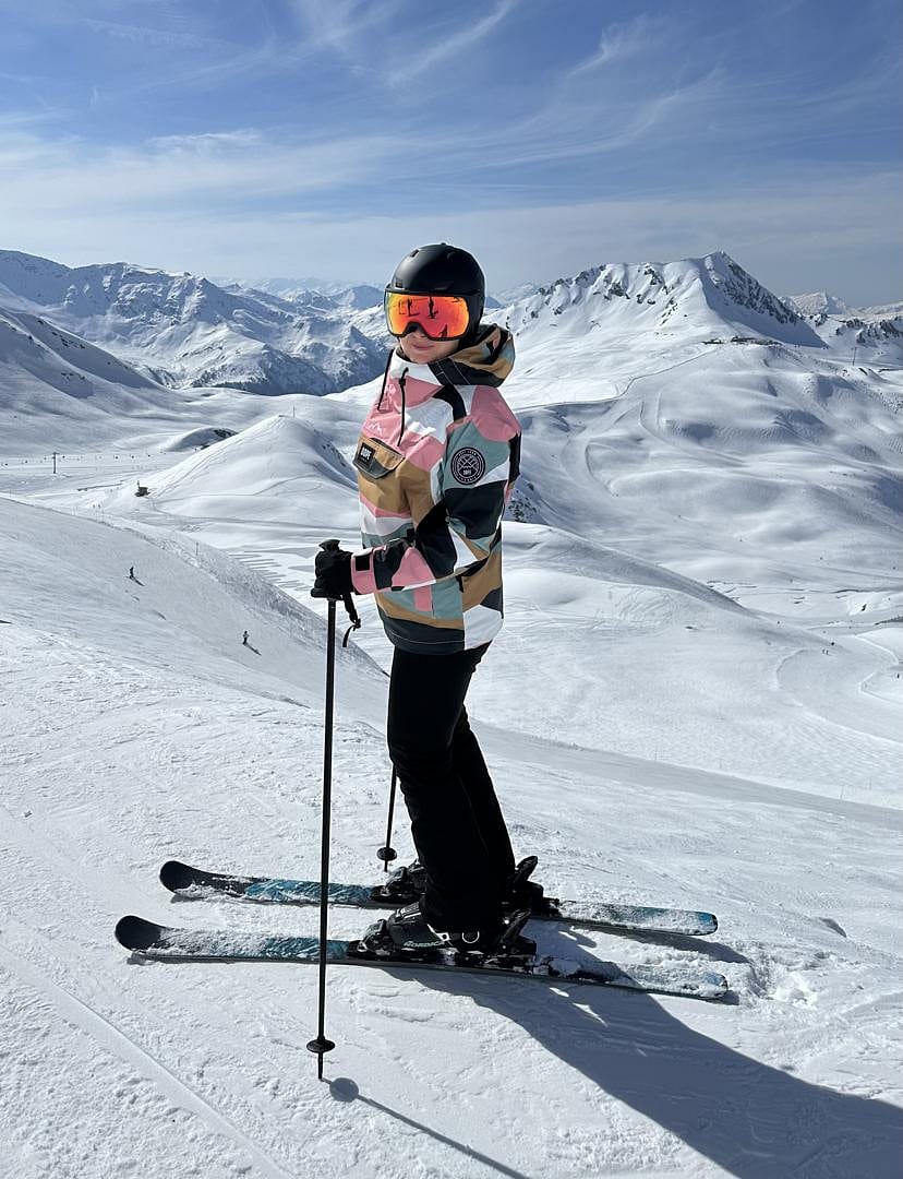 Snowboard Jacket Women Shards Gold Muted Pink