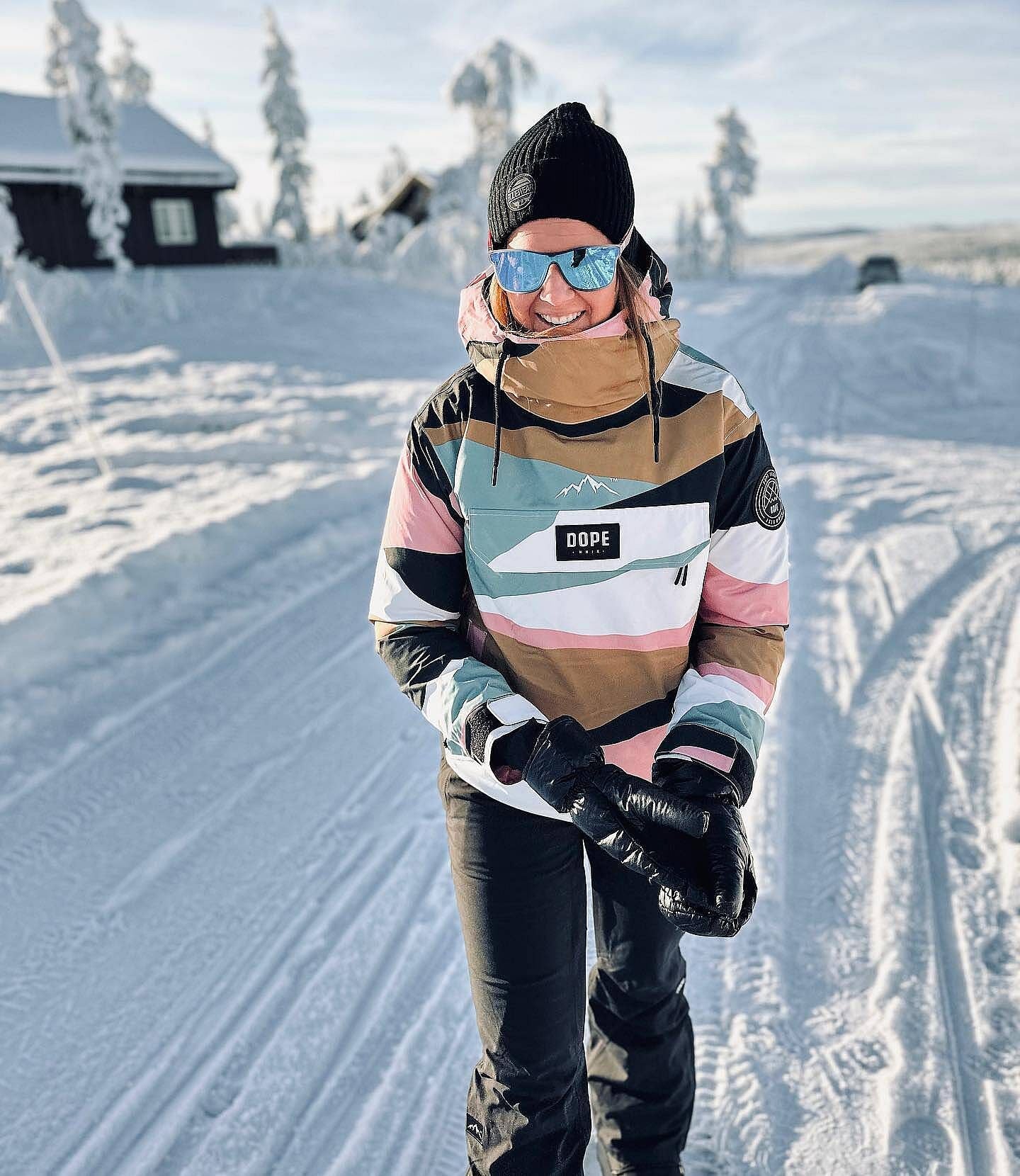 Snowboard Jacket Women Shards Gold Muted Pink