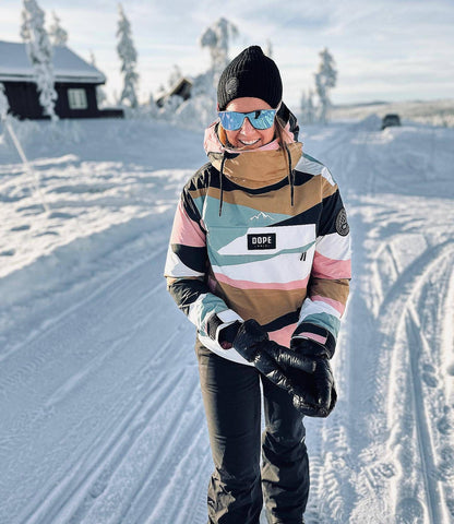 Snowboard Jacket Women Shards Gold Muted Pink