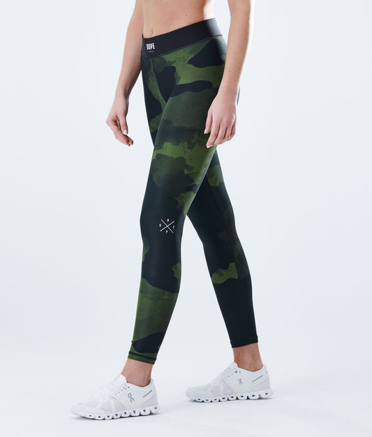 Leggings Women Green Camo