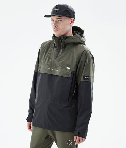 Outdoor Jacket Men Olive Green/Black