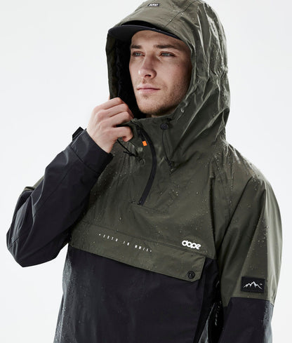 Outdoor Jacket Men Olive Green/Black