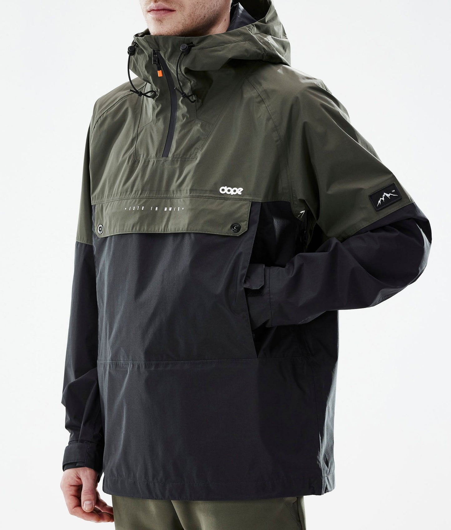 Outdoor Jacket Men Olive Green/Black