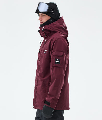 Snowboard Jacket Men Burgundy