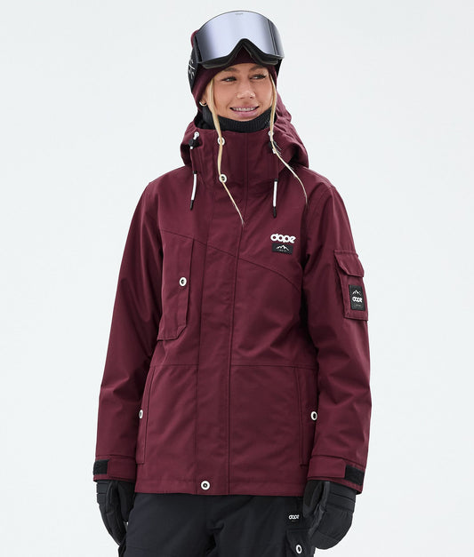 Snowboard Jacket Women Burgundy