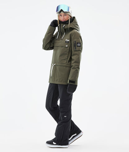 Snowboard Jacket Women Olive Green