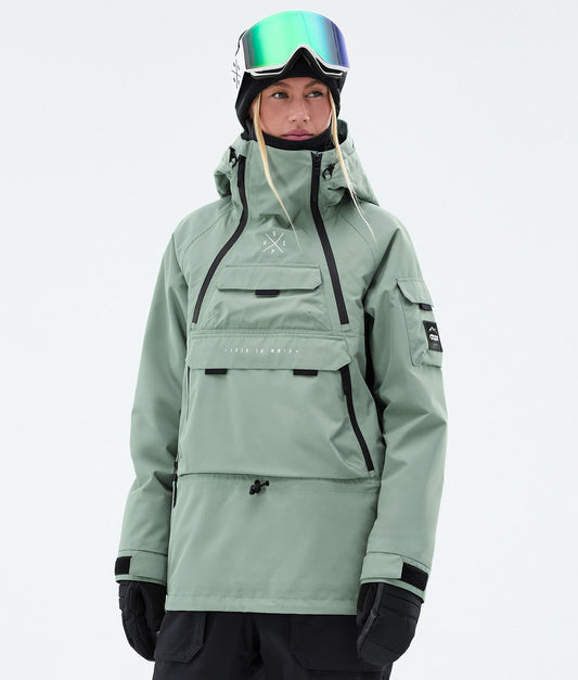 Snowboard Jacket Women Faded Green
