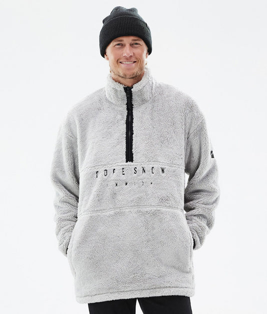 Fleece Sweater Men Light Grey