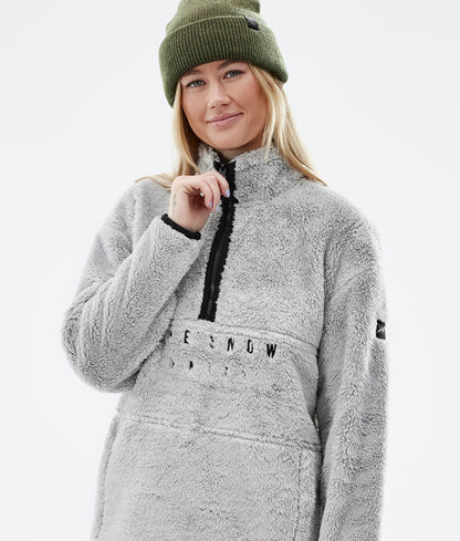 Fleece Sweater Women Light Grey