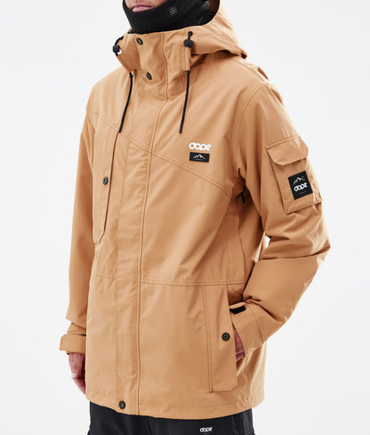 Snowboard Jacket Men Khaki Yellow