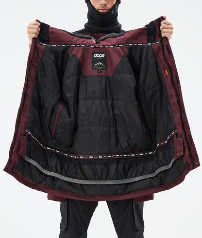 Snowboard Jacket Men Don Burgundy