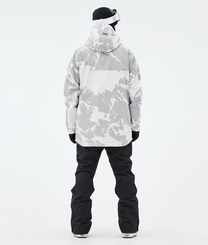 Snowboard Jacket Men Grey Camo