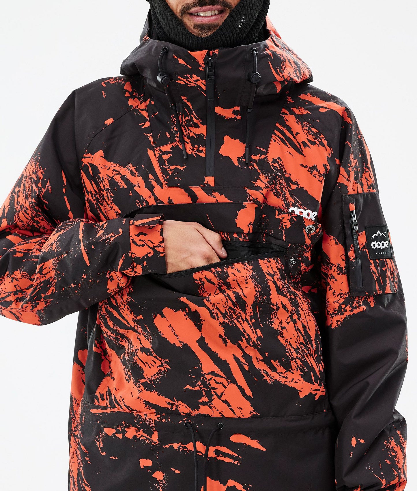 Snowboard Jacket Men Paint Orange