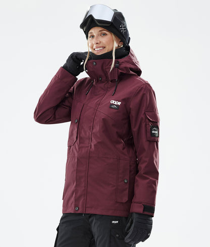 Snowboard Jacket Women Don Burgundy