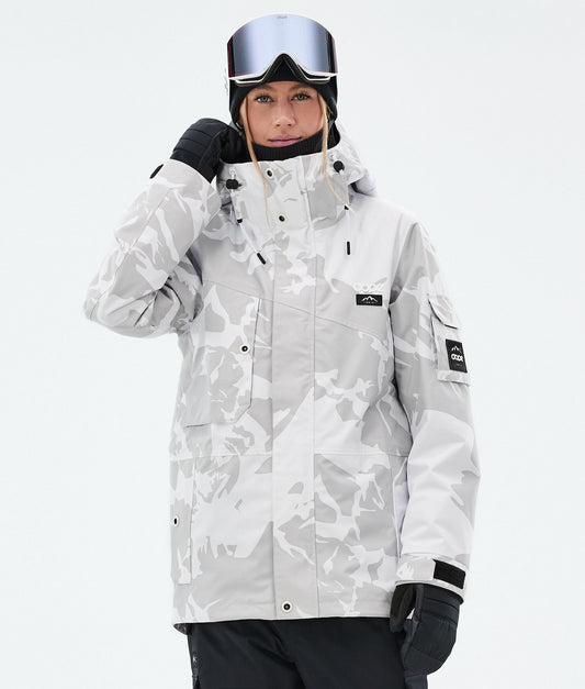Snowboard Jacket Women Grey Camo