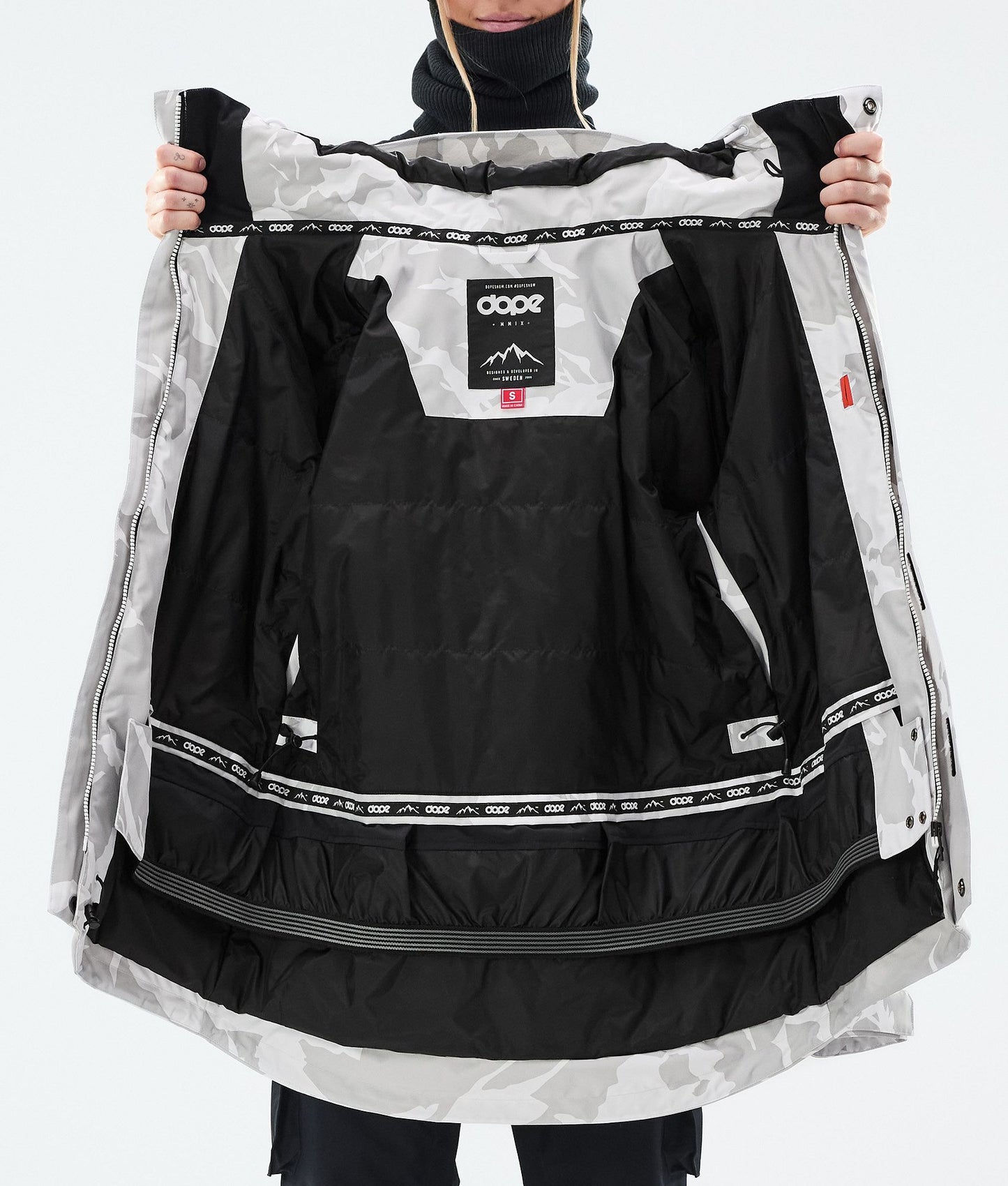 Snowboard Jacket Women Grey Camo