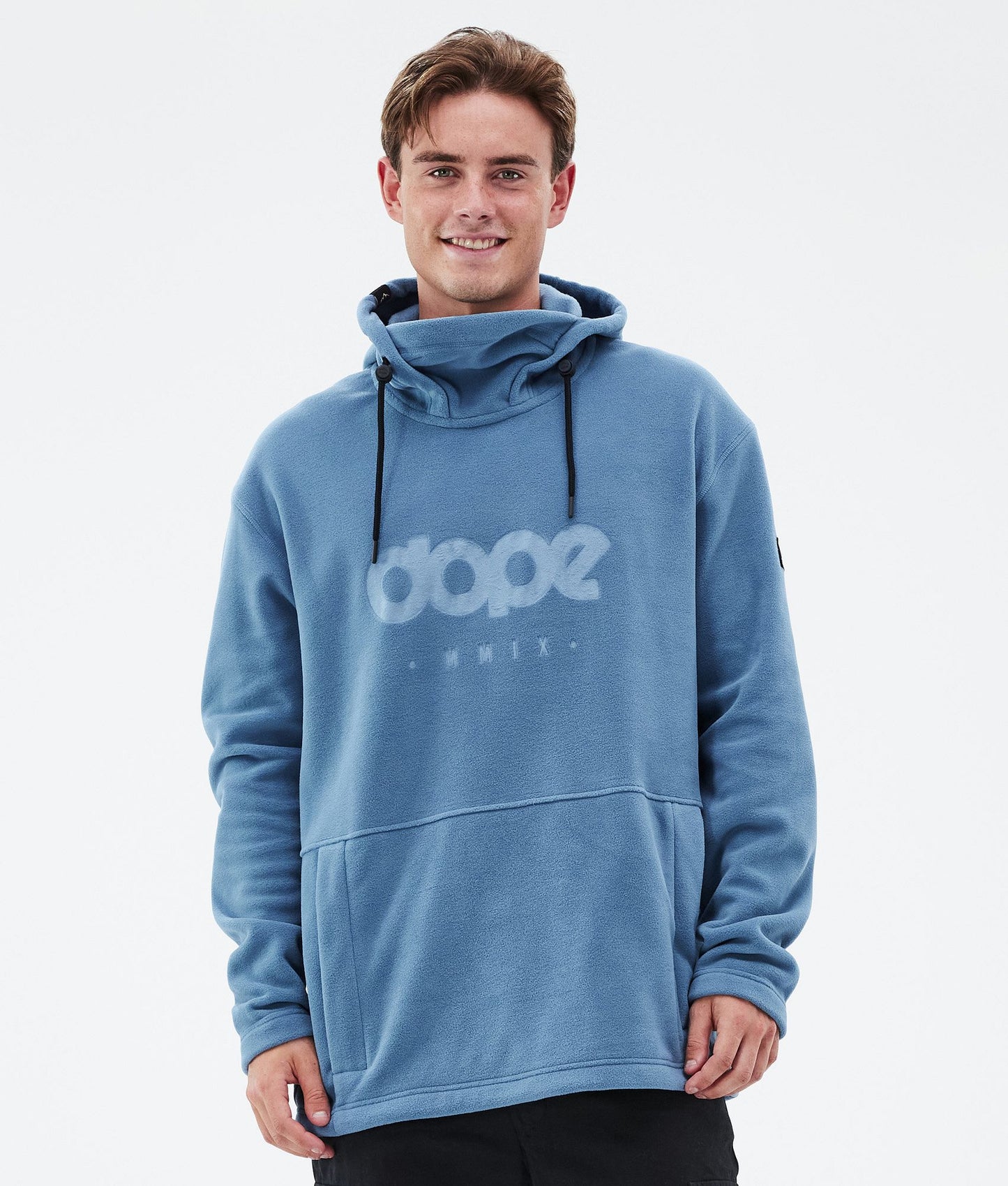 Fleece Hoodie Men Blue Steel