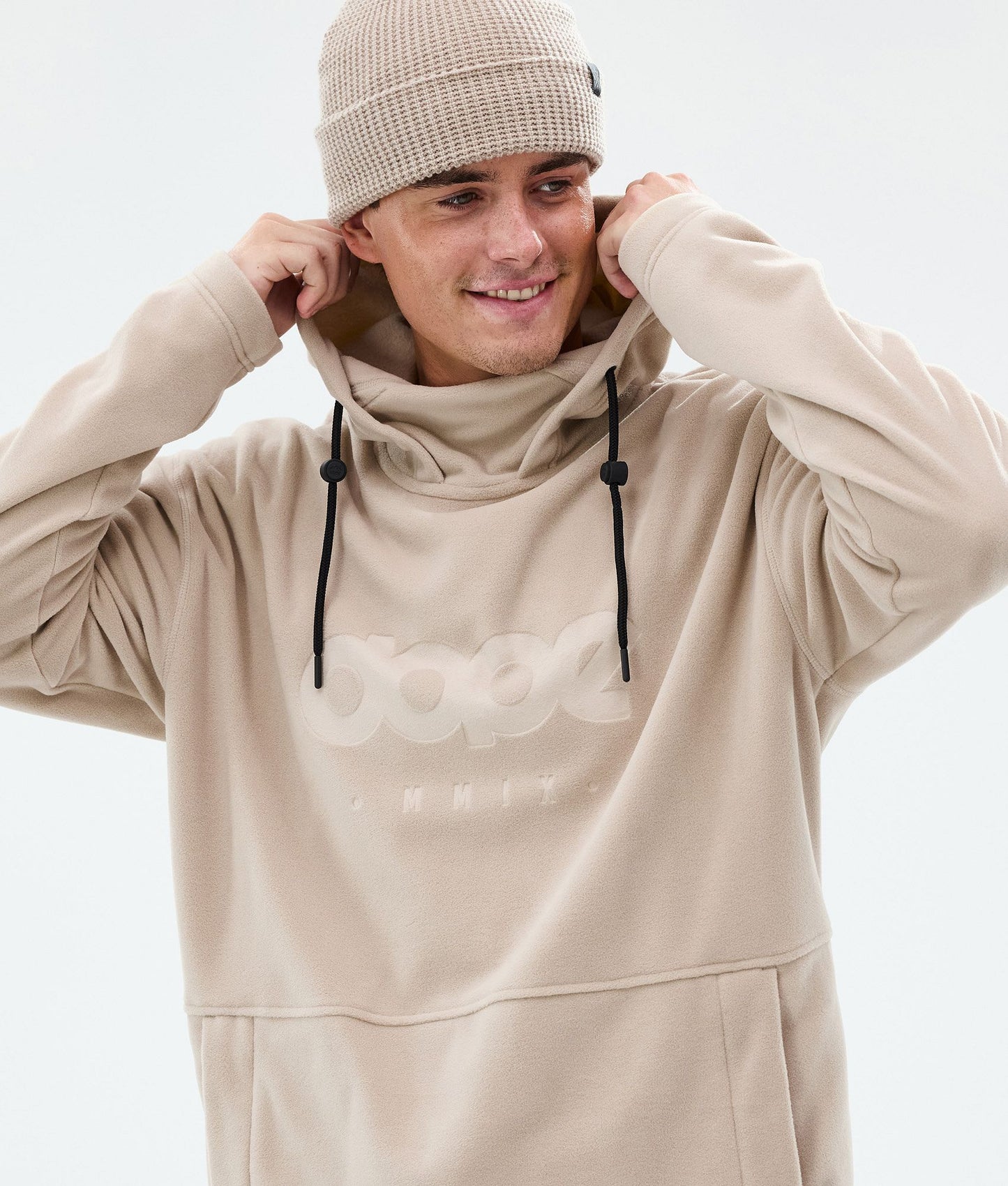 Fleece Hoodie Men Sand