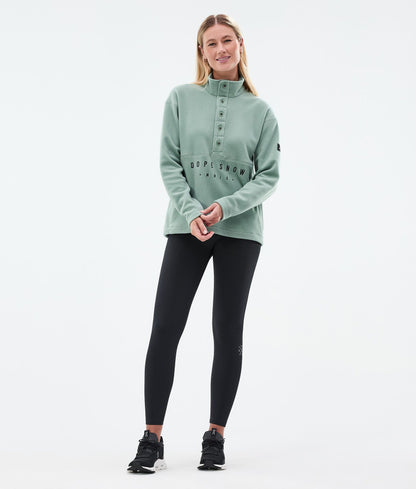 Fleece Sweater Women Faded Green