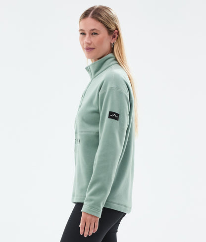 Fleece Sweater Women Faded Green