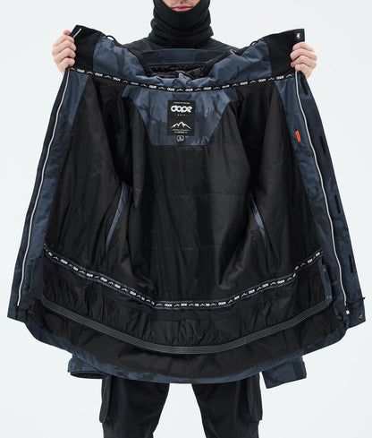 Snowboard Jacket Men Metal Blue Camo