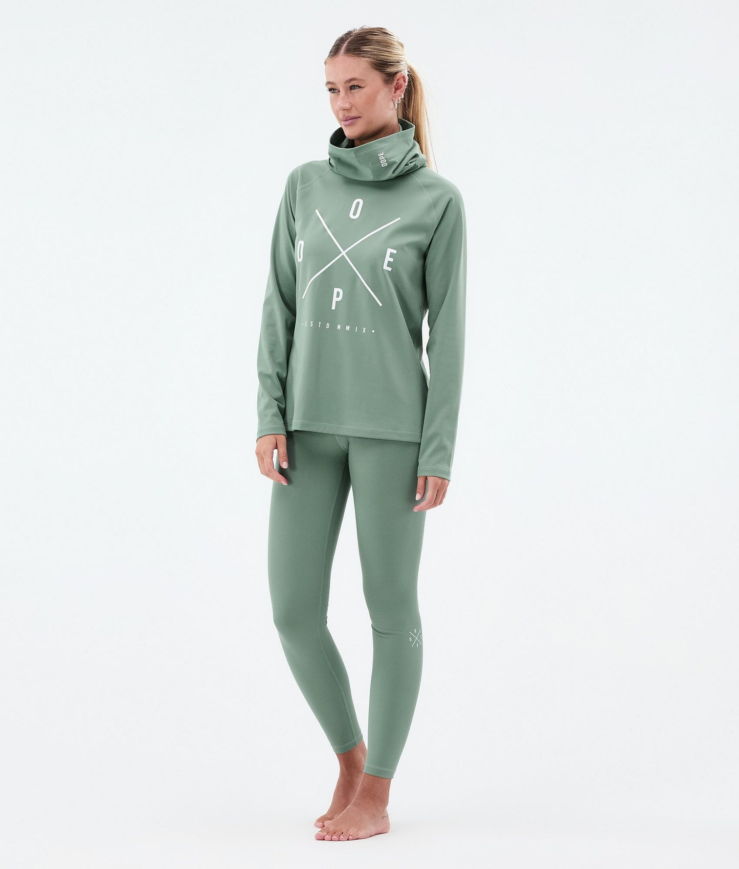 Base Layer Top Women 2X-Up Faded Green