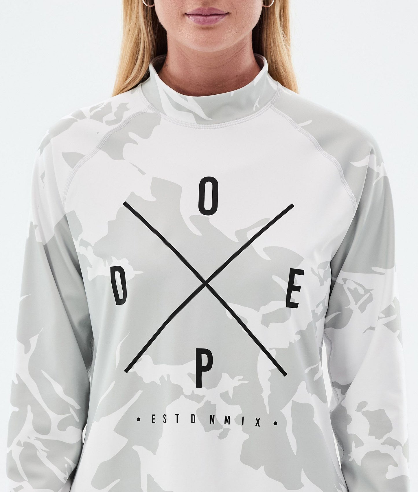 Base Layer Top Women 2X-Up Grey Camo