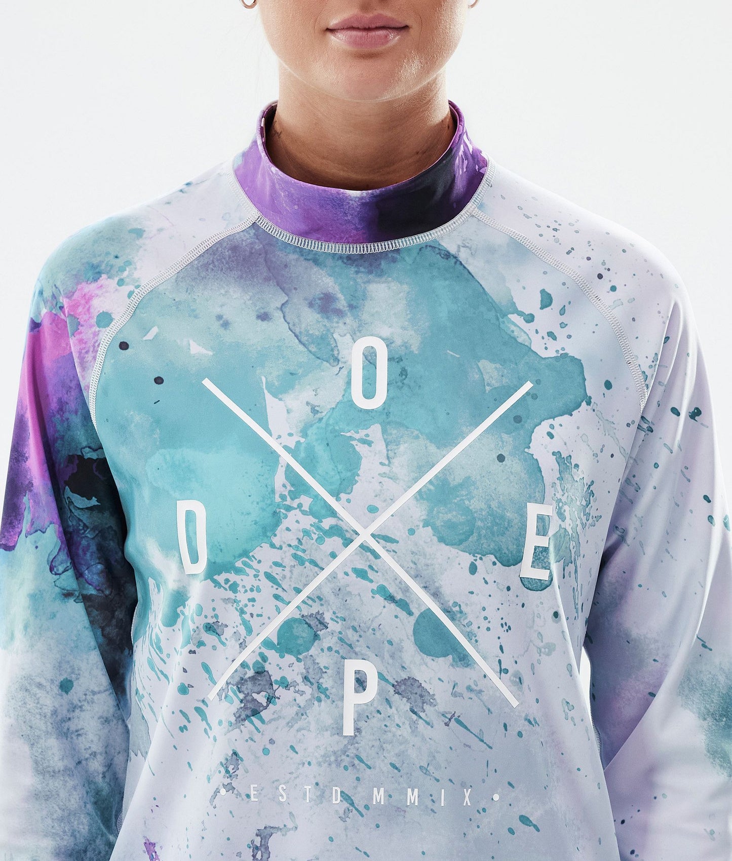 Base Layer Top Women 2X-Up Spray Green Grape