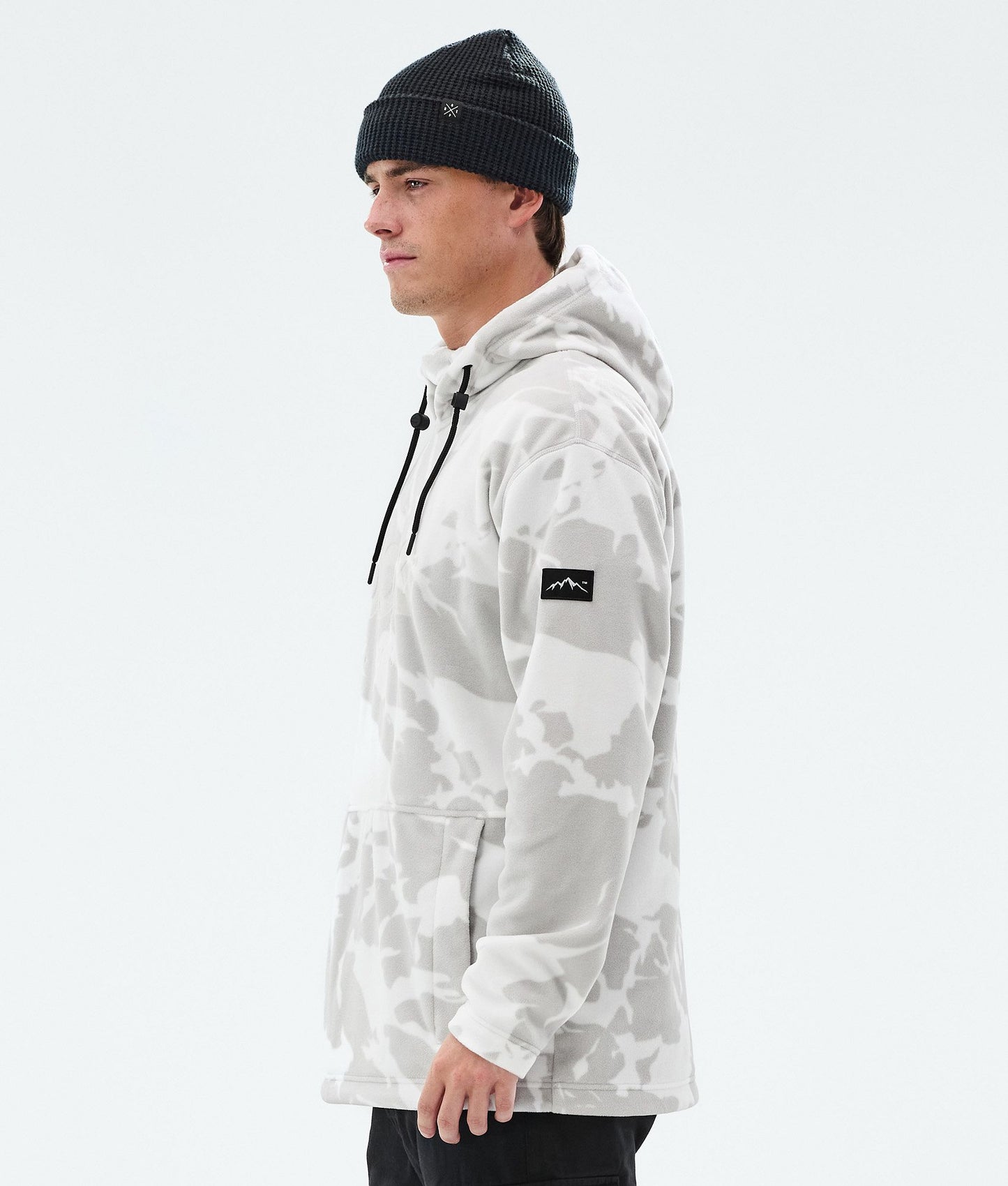 Fleece Hoodie Men Grey Camo