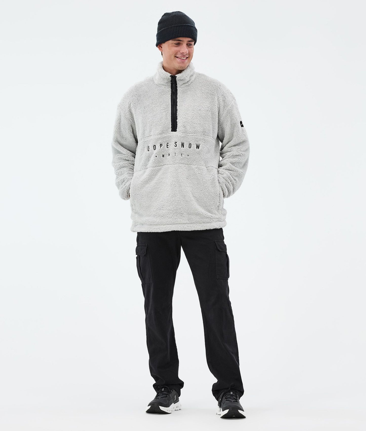 Fleece Sweater Men Light Grey