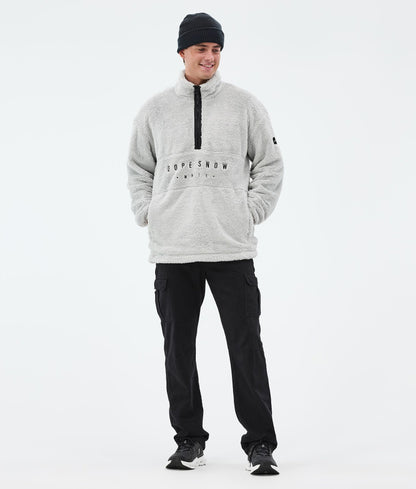 Fleece Sweater Men Light Grey