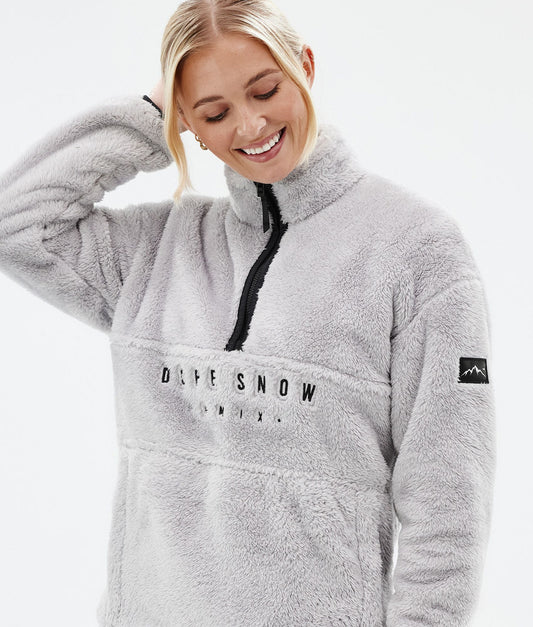 Fleece Sweater Women Light Grey