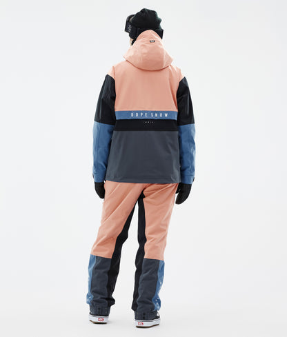 Snowboard Jacket Women Faded Peach/Blue Steel/Black/Metal Blue