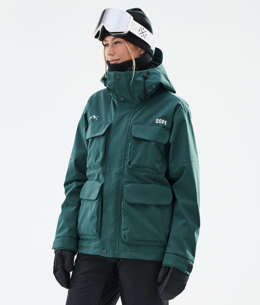 Snowboard Jacket Women Bottle Green