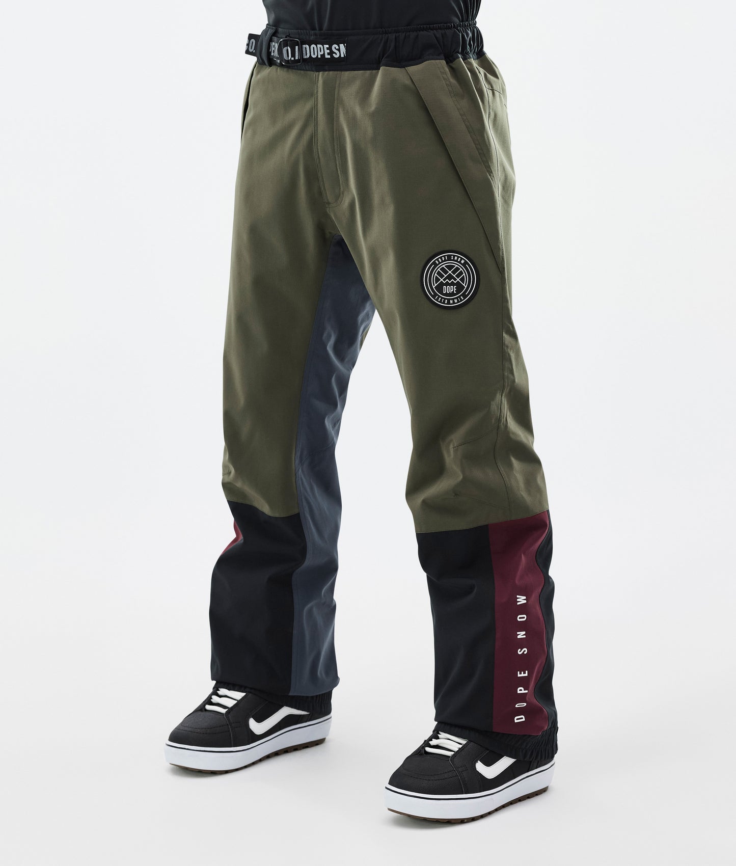 Snowboard Pants Men Greenish/Light Grey/Black/Blue Steel
