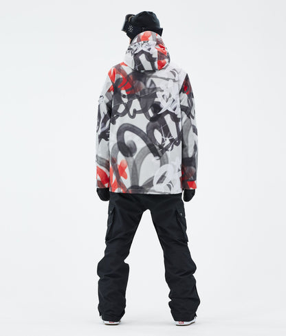 Snowboard Jacket Men Spray Black Red