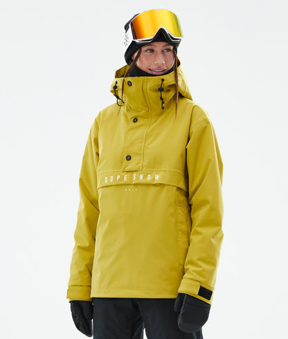Snowboard Jacket Women Khaki Yellow