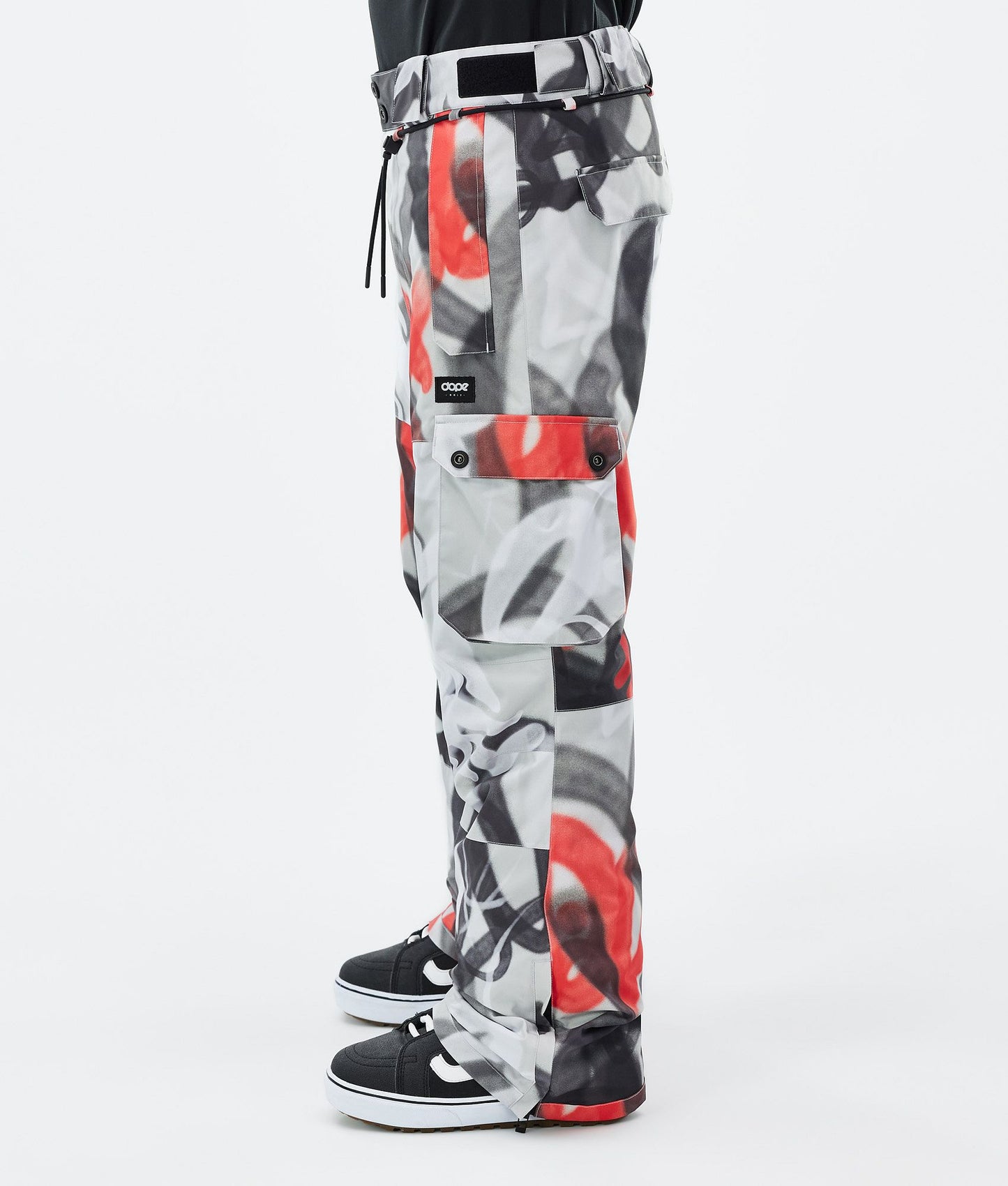 Snowboard Pants Men Spray Black Red