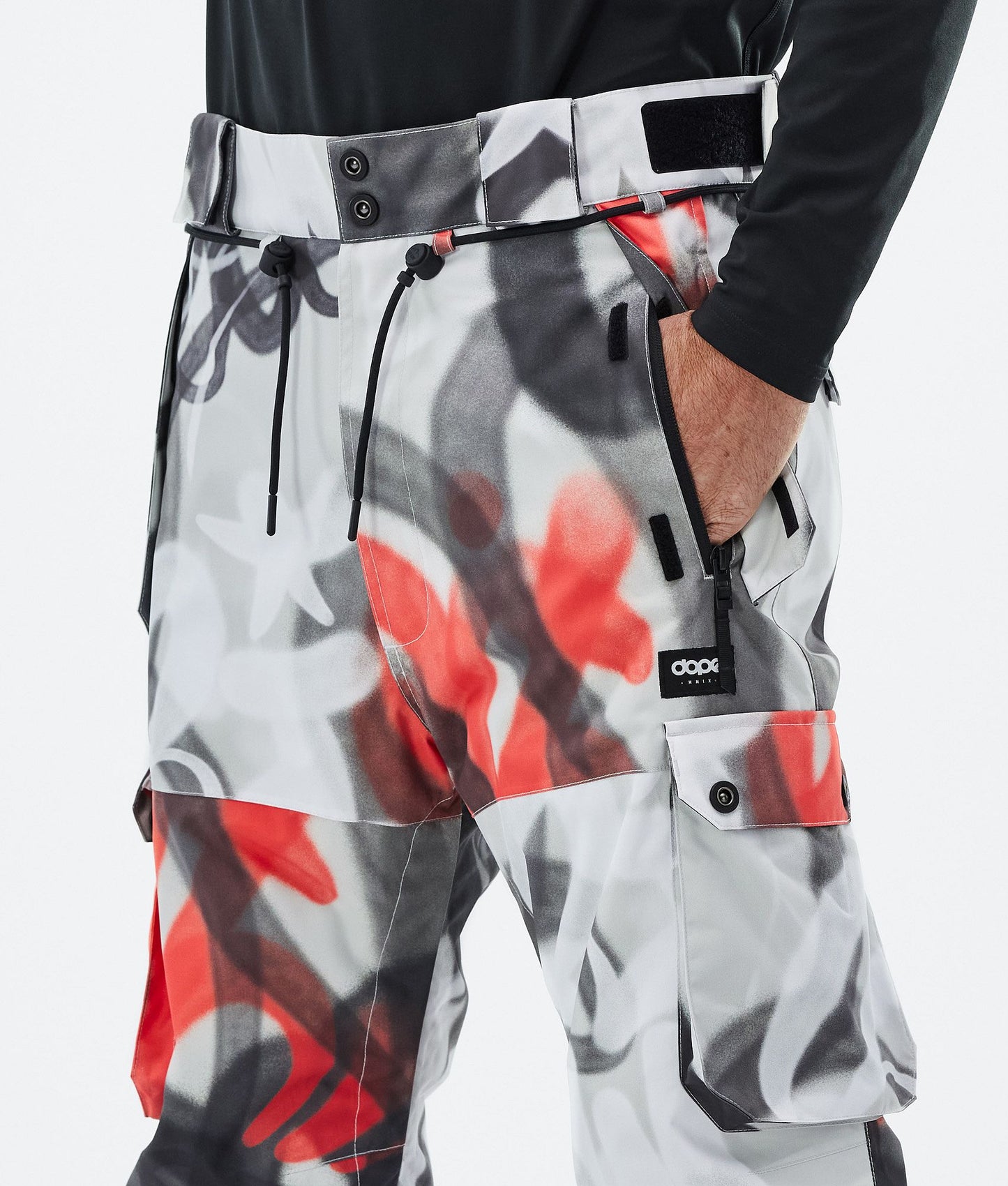 Snowboard Pants Men Spray Black Red