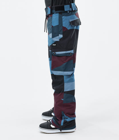Snowboard Pants Men Shards Burgundy Blue