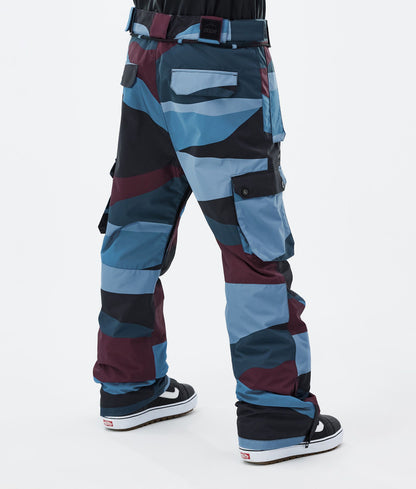 Snowboard Pants Men Shards Burgundy Blue