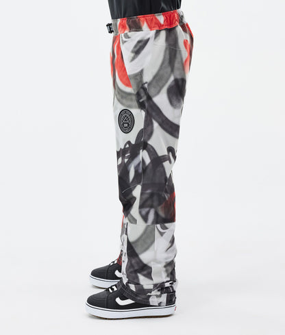 Snowboard Pants Men Spray Black Red