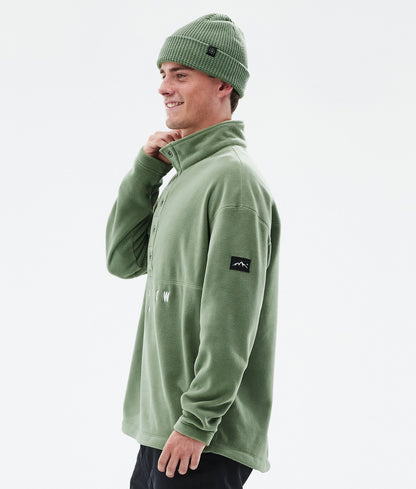 Fleece Sweater Men Moss Green