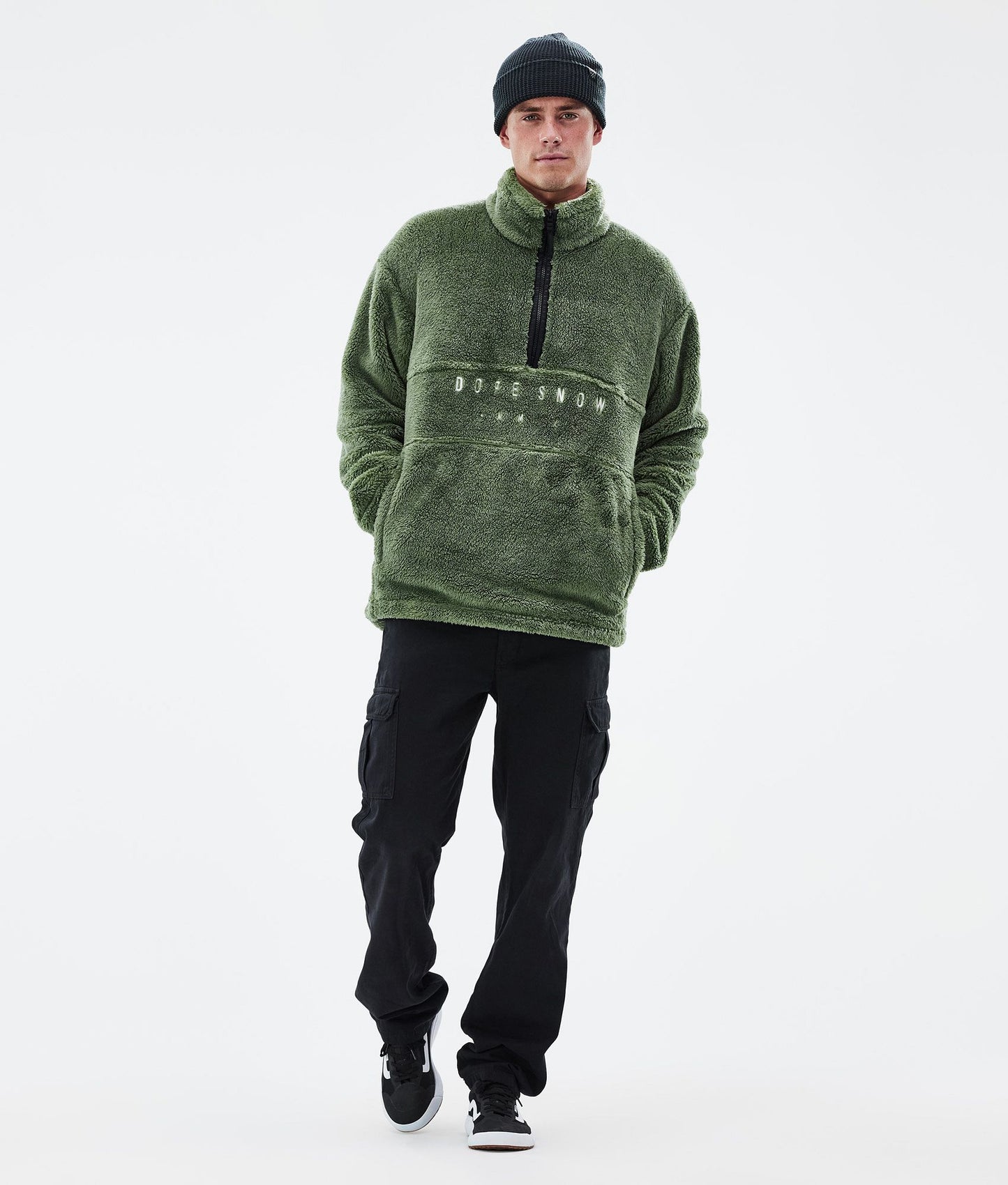 Fleece Sweater Men Moss Green