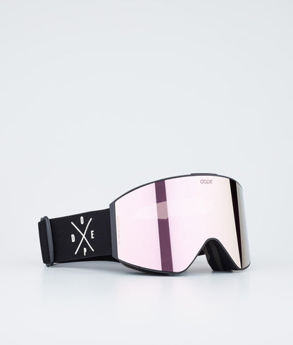Ski Goggles Black/Red Mirror