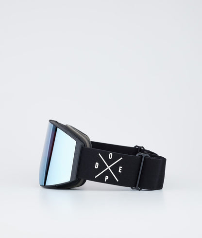 Ski Goggles Black/Blue Mirror